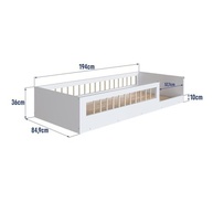 Cama Infantil Montessoriana de Chão com Grade de Proteção - Solteiro para Meninos e Meninas - imagem 3