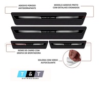 Jogo Soleira Porta Hyundai HB20 2012-2021 Adesivo Preta - Proteção e Estilo Premium - imagem 5