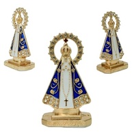 Kit 4 Mini Imagem Nossa Senhora Aparecida Dourada com Strass - Proteção e Fé no Painel do Carro - imagem 5