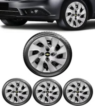 Jogo 4 Calotas Prata Aro 15 para Chevrolet Onix (2013-2024) - Design Moderno e Proteção - imagem 2