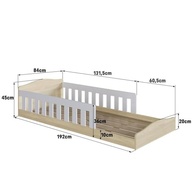 Cama Infantil Montessoriana de Chão com Grade de Proteção - Solteiro Estofada para Meninos e Meninas - imagem 3