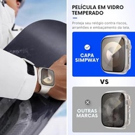 Capa Simpway com Película de Vidro para Apple Watch Series 9/8/7 (41/45mm) - Proteção Total e Estilo - imagem 4