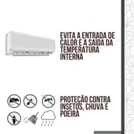 Veda Fresta Porta Pivotante Impermeável Courino - Proteção Total (130cm, Preto) - imagem 5