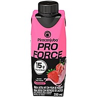 Piracanjuba ProForce Morango: 15g Proteína Zero Lactose (12x250ml) - imagem 3