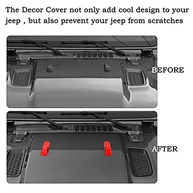 CheroCar Capa Protetora Dobradiça Capô Motor Vermelha para Jeep Wrangler JL & Gladiator JT - imagem 3