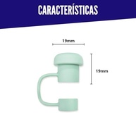 Tampa Protetora para Canudo de Copo Térmico em Silicone - Tampa de Qualidade Premium para Canudos de 10mm - imagem 3