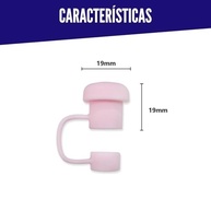 Tampa Protetora para Canudo de Copo Térmico em Silicone - Rosa Premium - imagem 3