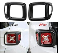 Kit 2 Capas Protetoras para Lanterna Traseira Jeep Renegade 2016-2018 - Preto Brilhante - imagem 3