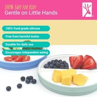 Pratos Infantil Elk and Friends com Divisórias e Protetores de Silicone - Seguros e Antiderrapantes - imagem 4