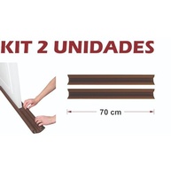 Kit 2 Protetores de Porta Impermeáveis 70cm Marrom: Adeus Insetos, Poeira e Ruído! - imagem 2