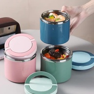 Lancheira Térmica Premium com Tampa à Prova de Vazamento - Caixa Bento Portátil de Aço Inoxidável para Escritório, Viagens e Acampamento - imagem 1