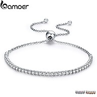 Pulseira Bamoer Prata 925 com Zircônia – Elegância que Brilha - imagem 1
