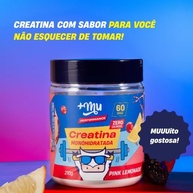 +Mu Creatina Monohidratada 100% pura Sabor Pink Lemonade - 210g - imagem 2