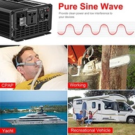 Inversor de Energia Solar Xijia 1500W - Onda Senoidal Pura 12V para 120V AC - Potência Confiável para Casa e Carro - imagem 5