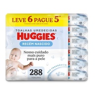 Huggies Pure Care Lenços Umedecidos Recém-Nascido Sem Fragrância 6 x 48 Un - imagem 1