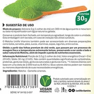 Matcha Puro Orgânico Solúvel 30g Unilife - imagem 2