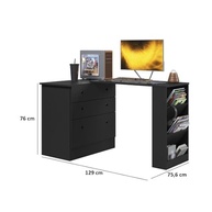 Cômoda com Mesa Giratória Gamer Preto Qmovi - Design Moderno e Funcionalidade para Jogadores - imagem 4