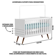 Berço Mini Cama Qencanto Retrô Qmovi Branco - Design Clássico e Conforto para Bebês - imagem 3