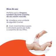 Cremer Algodão Quadrado Sem Perfume - Pacote com 100 Unidades | Maciez e Pureza para o Dia a Dia - imagem 5