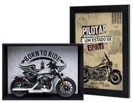 Kit Presente Motociclista: Miniatura Harley-Davidson Oficial, Expositor e Quadro Exclusivo - imagem 2
