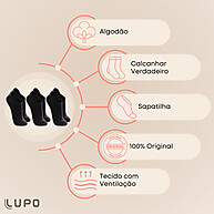 Kit 12 Pares Meias Esportivas Lupo – Conforto e Qualidade - imagem 2