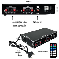 Amplificador 4 Canais BT: Potência e Qualidade! - imagem 2