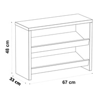 Sapateira Aberta com Assento e Gavetas para Porta e Hall de Entrada - Quality Móveis (OffWhite-Nature) - imagem 3