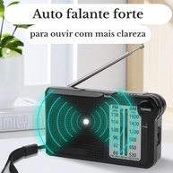 Rádio Portátil AM/FM Recarregável USB-C: Som e Liberdade em Qualquer Lugar! - imagem 5