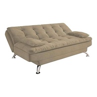 Sofá-Cama 3 Lugares Premium em Suede Velvet Bege - Conforto e Estilo para Qualquer Ambiente - imagem 4