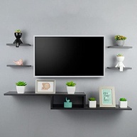 Rack TV Suspenso 110cm com Nichos - Design Moderno para Sala e Quarto - imagem 1