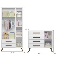 Quarto de Bebê Completo Qencanto Retrô Qmovi Branco - Estilo Vintage com Conforto Moderno - imagem 2