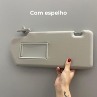 Quebra-Sol Cinza Direito Fiat Palio/Siena/Strada (2004-2016) com Espelho - Peça Nova e de Alto Acabamento - imagem 5
