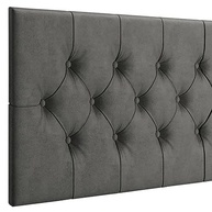 Cabeceira Capitonê para Cama Box Casal Queen 1,60m - Suede Cinza com Design Moderno - imagem 5