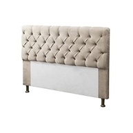 Kit Cabeceira + Calçadeira Baú Mirage Queen 160cm Suede Bege - DL Decor - imagem 4
