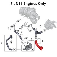 Mangueira de Refrigeração Turbo para MINI Cooper S R55-R61 | Peça 11537600674 - imagem 3