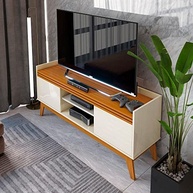 Rack para TV Astúrias 136cm com 2 Portas - Design Ripado Moderno para TVs até 50" - imagem 4