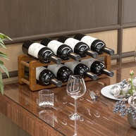 Rack de Vinho em Madeira com 2 Níveis - Organizador Elegante e Espaçoso para Garrafas - imagem 3