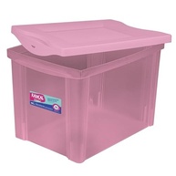 Caixa Organizadora Plástica Alta 13,5L Rosé - Linha Radical com Tampa Click - imagem 4