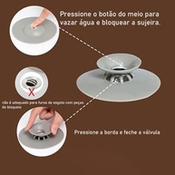 Ralo Pop-up para Pia de Silicone Clink - Fácil Instalação e Design Moderno - imagem 4