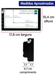 Central Multimídia Android 7" Premium Plus E-Tech: 4GB RAM, 64GB Armazenamento e Câmera de Ré - imagem 4