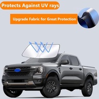 Para-brisa Ford Ranger 2019-2024: Proteção UV e Calor Solar com Acessório Dobrável 240T - imagem 3
