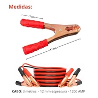 Cabo de Bateria 3m 1200A com Garras de Aço Cobreado: Recarga Rápida e Segura para Seu Veículo! - imagem 3