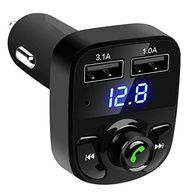 Carregador Veicular Bluetooth X8: Música, Chamadas e Carga Rápida com LED e Duplo USB - imagem 2