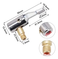 Bico Inflador Universal com Presilha Rápida para Pneus de Carro e Bicicleta - Conector Válvula Bomba 8mm - imagem 4