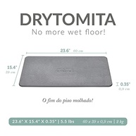 Tapete de Banheiro Drytomita com Terra Diatomácea - Absorção Ultra Rápida, Antiderrapante e Ecológico (Cinza Grafite, 60x39 cm) - imagem 4