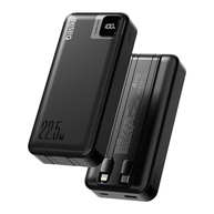 Basike Power Bank 20000mAh: Carregador Portátil Universal Rápido com 2 Cabos Integrados (USB-C/Lightning) e Display LED - imagem 1