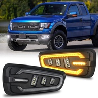 Luz de Neblina LED DRL Âmbar e Branca para Ford F150 Raptor 2010-2014: Estilo e Segurança Inovadores - imagem 1