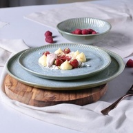 Conjunto com 6 Pratos Raso Porto Brasil Linhas Green Granite 27,5cm - Seguro para Forno e Microondas - imagem 3