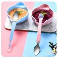 Colher 2 em 1 Inox e Silicone Rosa - Raspador e Servir Frutas para Bebês - imagem 3