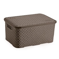 Cesto Organizador Rattan Marrom M - Design Elegante e Prático para Casa - imagem 2